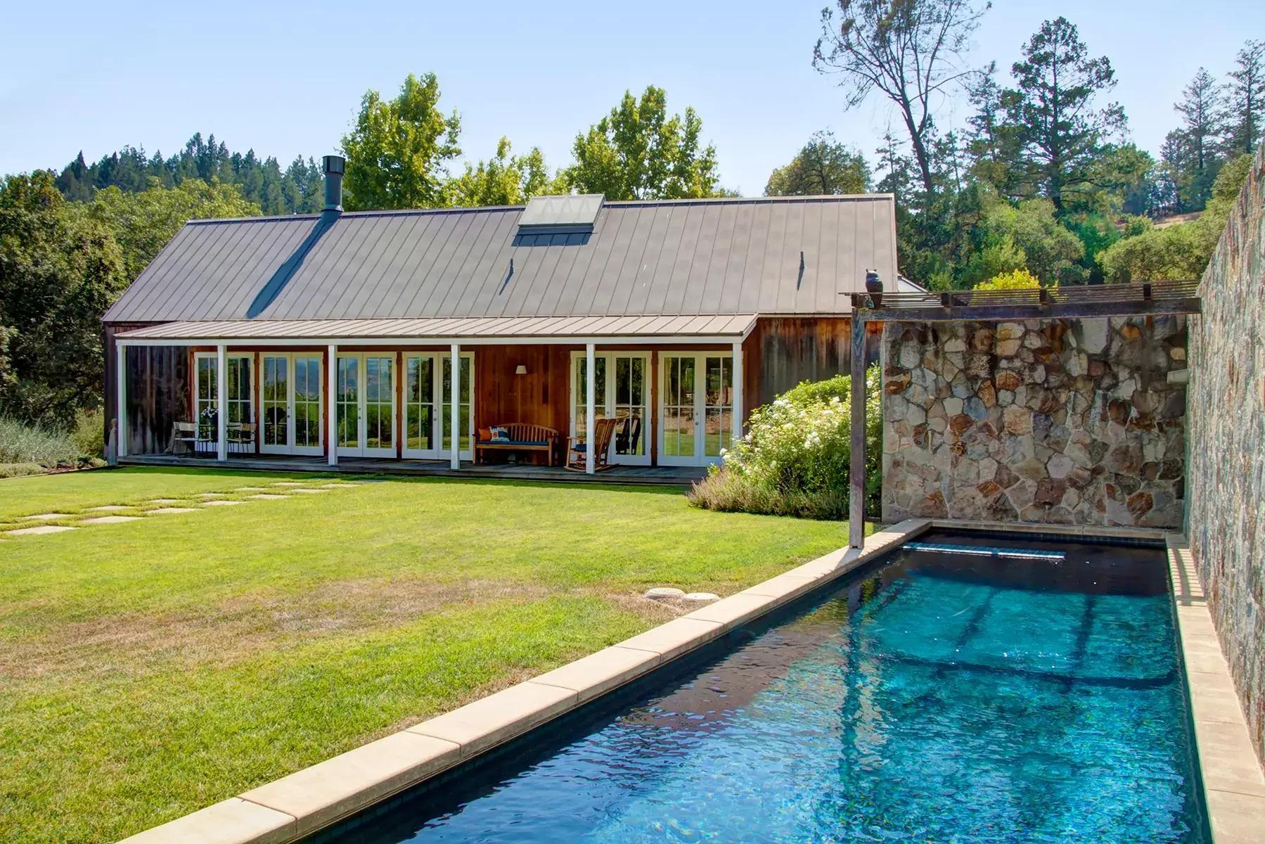 The Ninth Acre house and pool in St. Helena